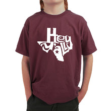 Load image into Gallery viewer, Hey Yall - Boy&#39;s Word Art T-Shirt