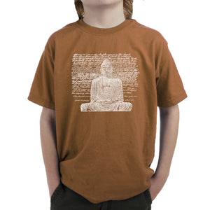 Zen Buddha - Boy's Word Art T-Shirt
