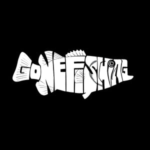 Bass Gone Fishing - Women's Word Art Crewneck Sweatshirt