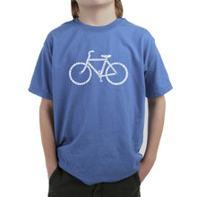 Load image into Gallery viewer, SAVE A PLANET, RIDE A BIKE - Boy&#39;s Word Art T-Shirt