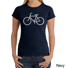 Load image into Gallery viewer, SAVE A PLANET, RIDE A BIKE - Women&#39;s Word Art T-Shirt