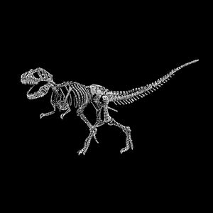LA Pop Art Girl's Word Art Long Sleeve - Dinosaur T-Rex Skeleton