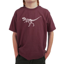 Load image into Gallery viewer, Dinosaur TRex Skeleton - Boy&#39;s Word Art T-Shirt