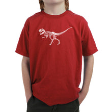 Load image into Gallery viewer, Dinosaur TRex Skeleton - Boy&#39;s Word Art T-Shirt