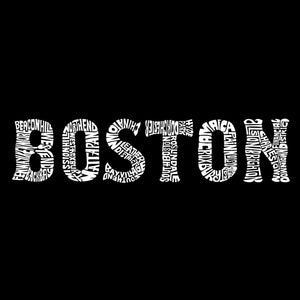 Boston Neighborhoods - Boy's Word Art Crewneck Sweatshirt