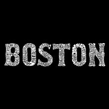 Load image into Gallery viewer, BOSTON NEIGHBORHOODS - Men&#39;s Raglan Baseball Word Art T-Shirt