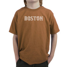 Load image into Gallery viewer, BOSTON NEIGHBORHOODS - Boy&#39;s Word Art T-Shirt