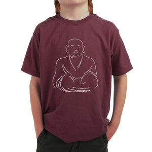 POSITIVE WISHES - Boy's Word Art T-Shirt
