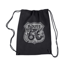Load image into Gallery viewer, Stops Along Route 66 - Drawstring Backpack