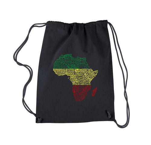 Countries in Africa - Drawstring Backpack
