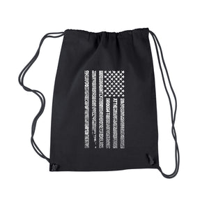National Anthem Flag - Drawstring Backpack