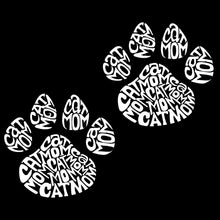 Load image into Gallery viewer, LA Pop Art Women&#39;s Dolman Cut Word Art Shirt - Cat Mom