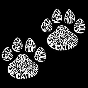 LA Pop Art Women's Dolman Cut Word Art Shirt - Cat Mom