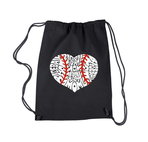 Baseball Mom - Drawstring Backpack