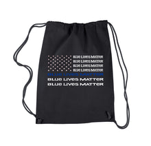 Load image into Gallery viewer, Blue Lives Matter - Drawstring Backpack