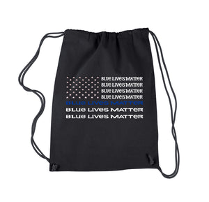Blue Lives Matter - Drawstring Backpack