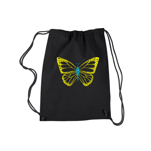 Butterfly  - Drawstring Backpack
