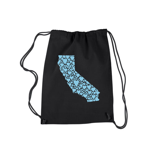 California Hearts  - Drawstring Backpack