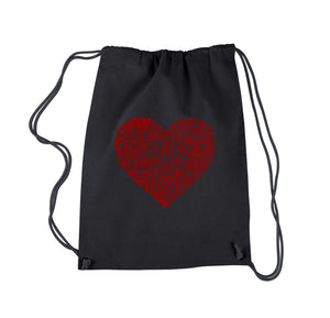 Country Music Heart - Drawstring Backpack