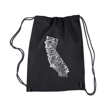 Load image into Gallery viewer, California State -  Drawstring Backpack