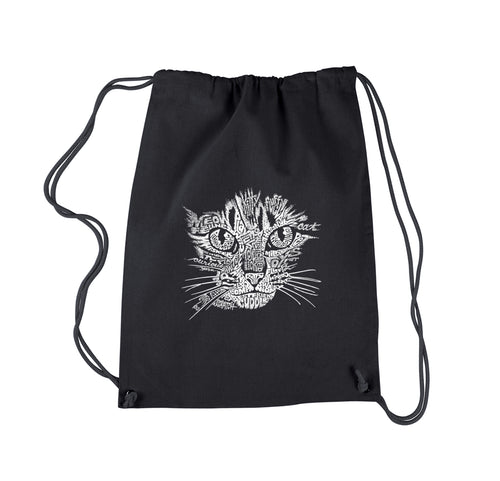 Cat Face -  Drawstring Backpack