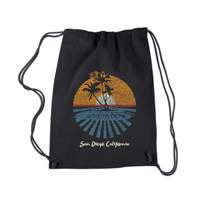 Cities In San Diego - Drawstring Backpack