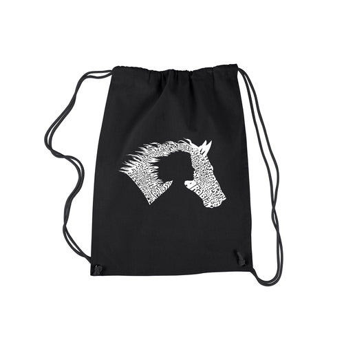 Girl Horse - Drawstring Backpack