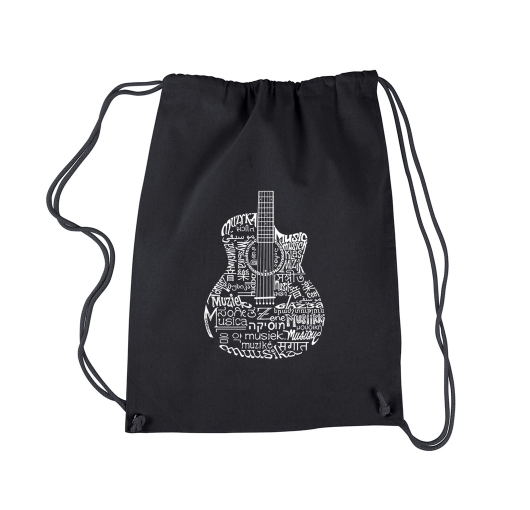 Languages Guitar - Drawstring Backpack