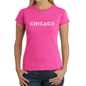 CHICAGO NEIGHBORHOODS - Women's Word Art T-Shirt