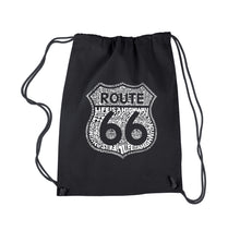 Load image into Gallery viewer, Life is a Highway - Drawstring Backpack
