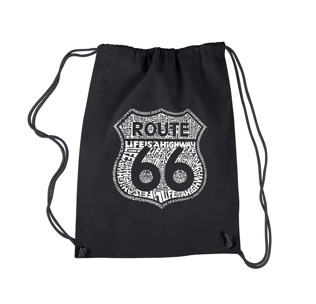Life is a Highway - Drawstring Backpack