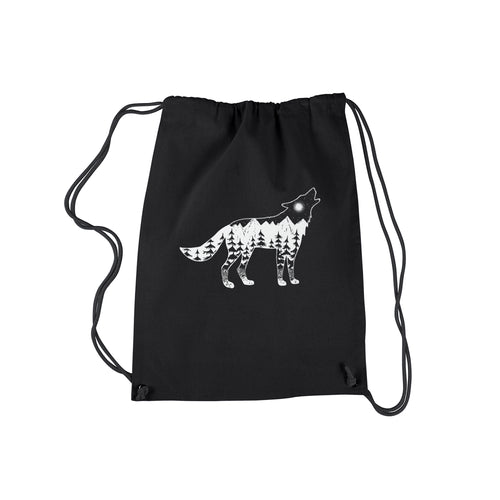 Howling Wolf  - Drawstring Backpack