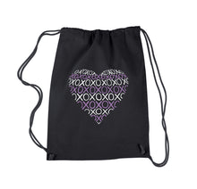 Load image into Gallery viewer, XOXO Heart  - Drawstring Backpack