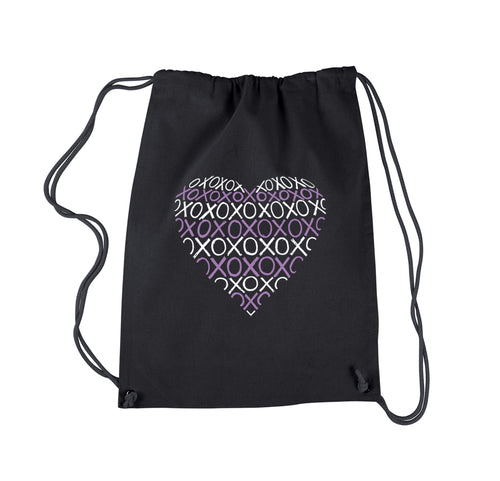 XOXO Heart  - Drawstring Backpack