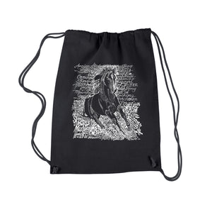 POPULAR HORSE BREEDS - Drawstring Backpack
