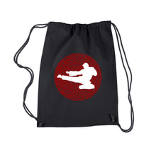 Load image into Gallery viewer, Types of Martial Arts - Drawstring Backpack