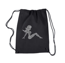 Load image into Gallery viewer, Mudflap Girl Keep on Truckin -  Drawstring Backpack