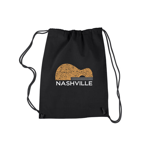 Nashville Guitar - Drawstring Backpack