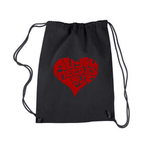 Load image into Gallery viewer, All You Need Is Love - Drawstring Backpack