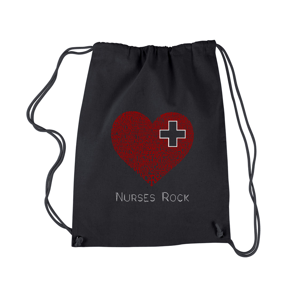 Nurses Rock - Drawstring Backpack