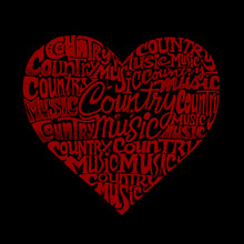 Load image into Gallery viewer, LA Pop Art Boy&#39;s Word Art Hooded Sweatshirt - Country Music Heart