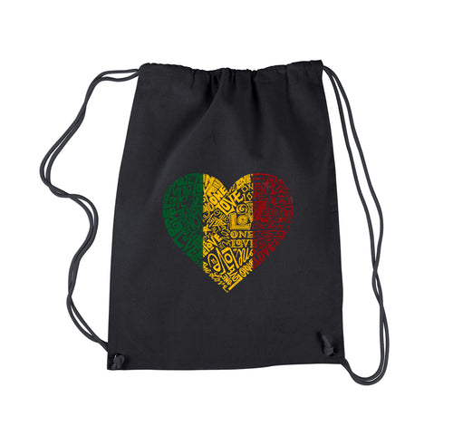 One Love Heart -  Drawstring Backpack