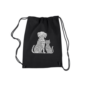 Dogs and Cats  - Drawstring Backpack