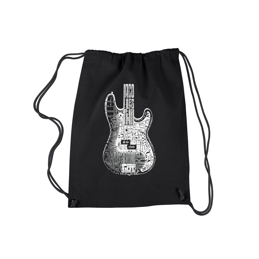 Bass Guitar  - Drawstring Backpack