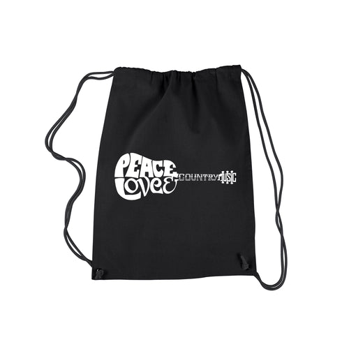 Peace Love Country  - Drawstring Backpack
