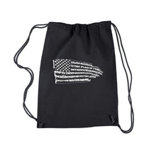 Load image into Gallery viewer, Pledge of Allegiance Flag  - Drawstring Backpack