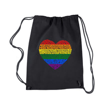 Load image into Gallery viewer, Pride Heart - Drawstring Backpack