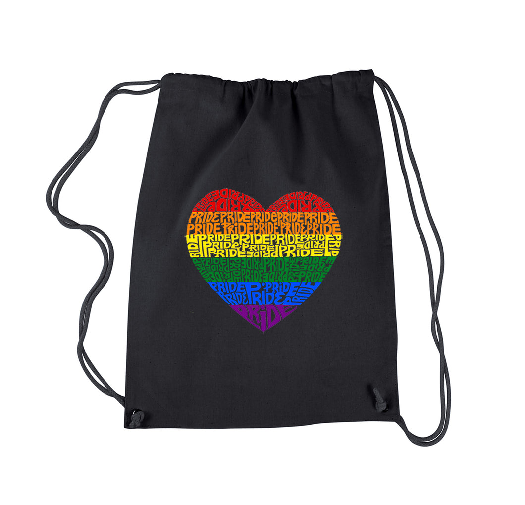 Pride Heart - Drawstring Backpack