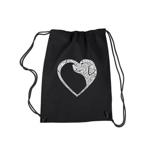 Dog Heart - Drawstring Backpack