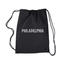 Load image into Gallery viewer, PHILADELPHIA NEIGHBORHOODS - Drawstring Backpack
